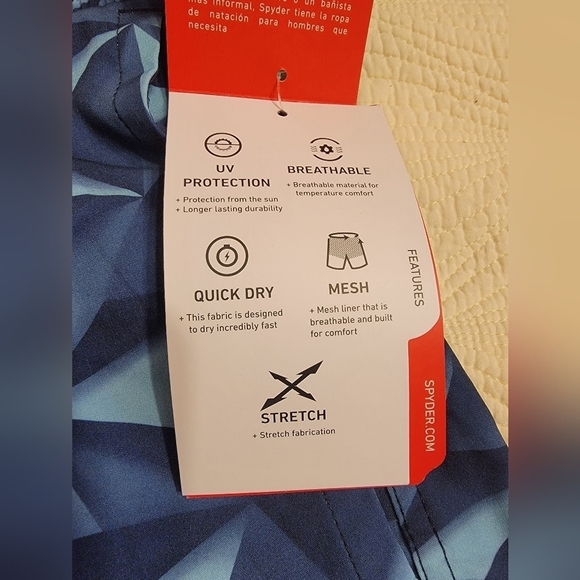 NWT Spyder Men's Swim Trunks - Picture 3 of 3